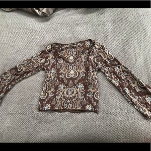Bohemian long sleeve top in EUC